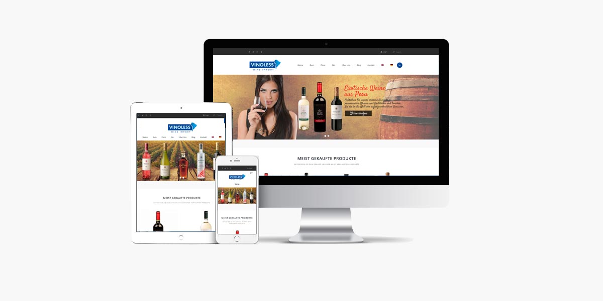 Diseño de tienda online Vinoless